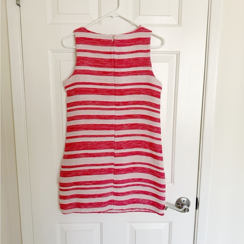 Cupcakes & Cashmere Coral Striped Jacquard Shift Dress XS NWOT - Picture 4 of 12
